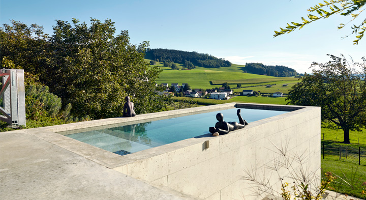 Petite piscine béton Nicollier Piscines Suisse