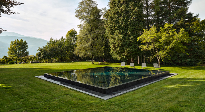 Piscine miroir carrée Ceralp Grenoble