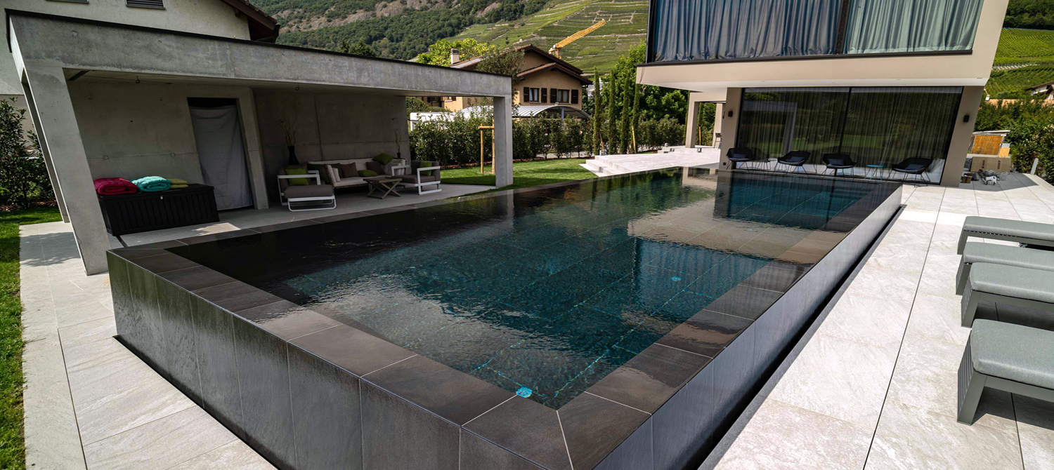 piscine miroir carrelee nicollier suisse