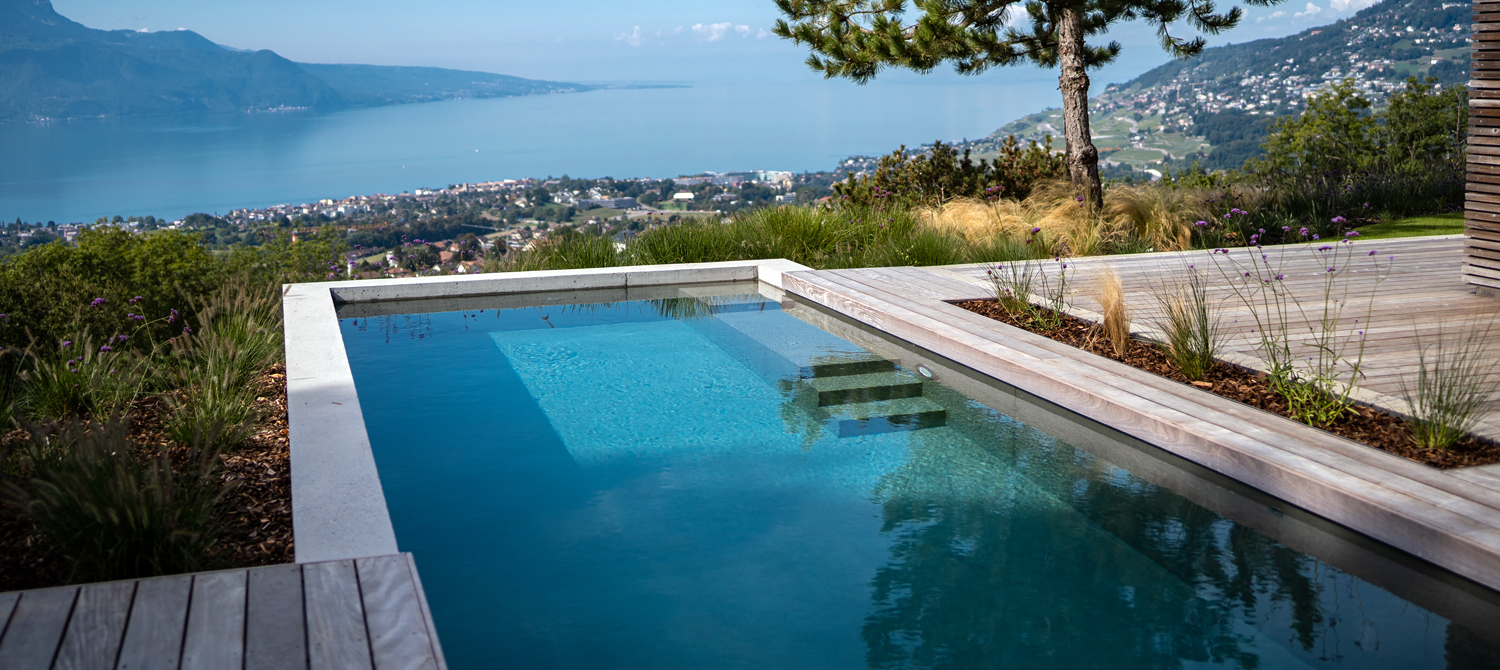 piscine vue lac leman