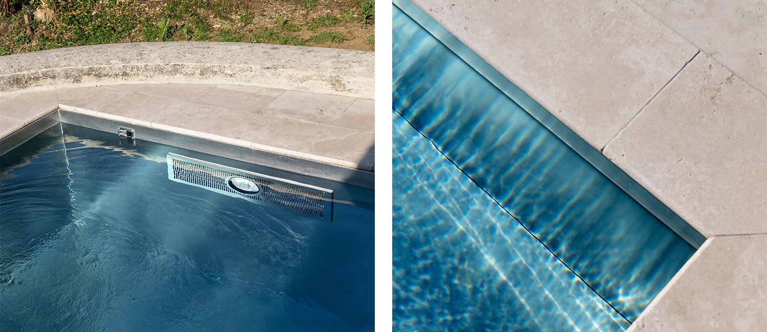 Une piscine en inox avec balnéo près de Reims