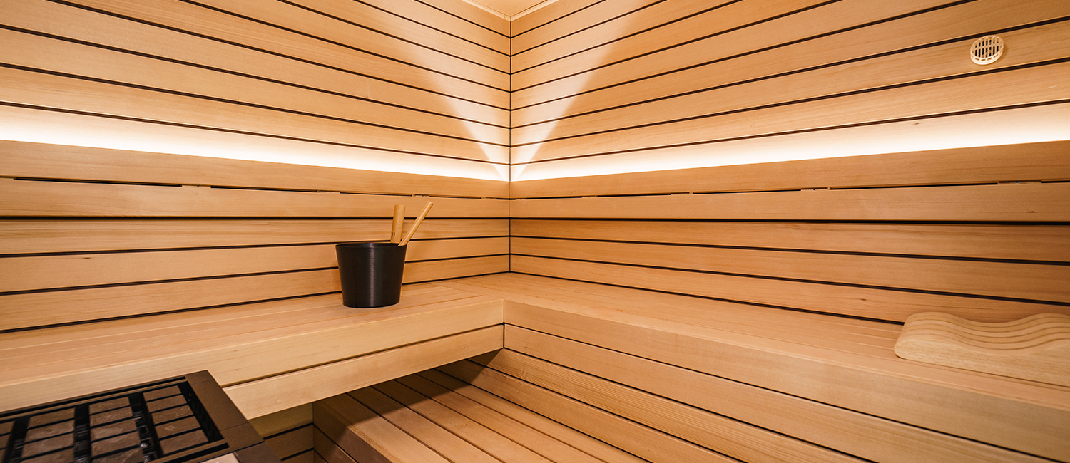 espace wellness moderne avec spa sauna