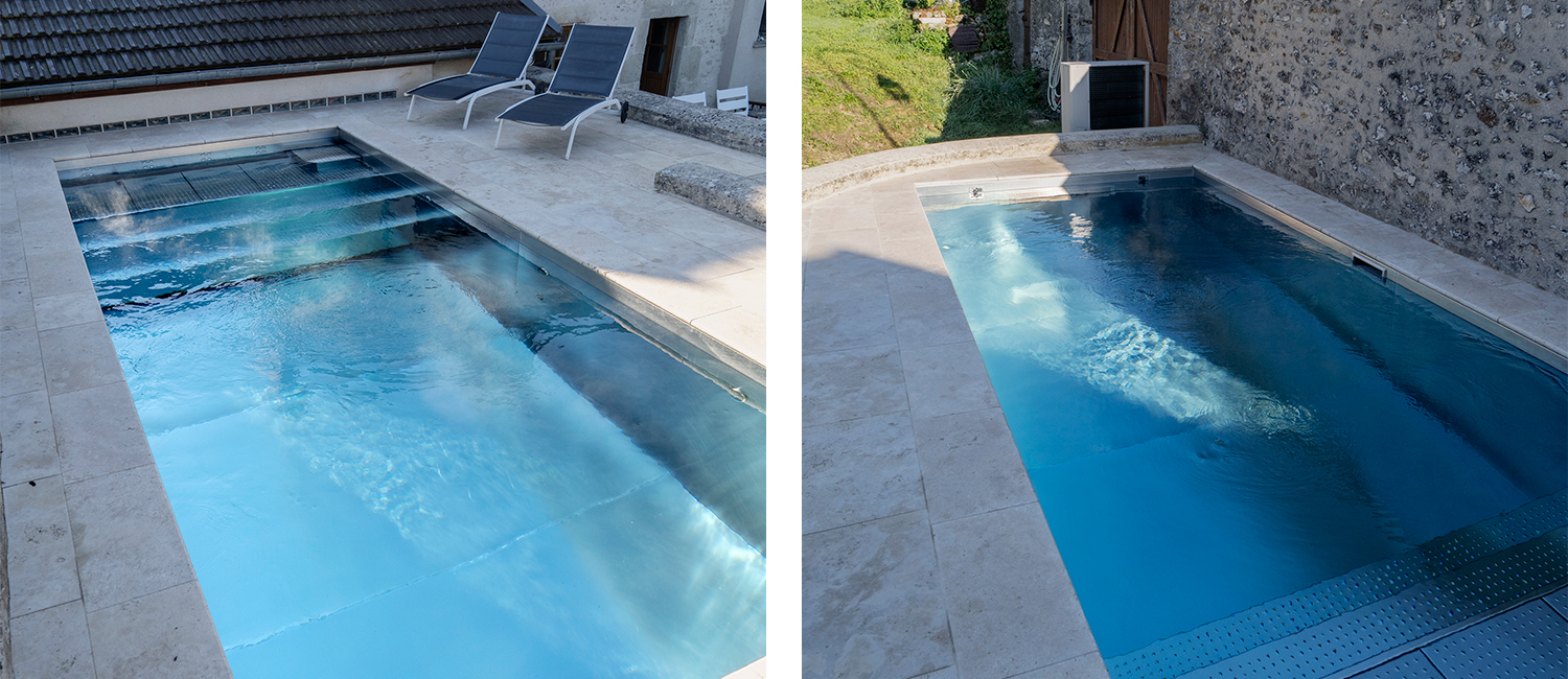 Une piscine en inox avec balnéo près de Reims