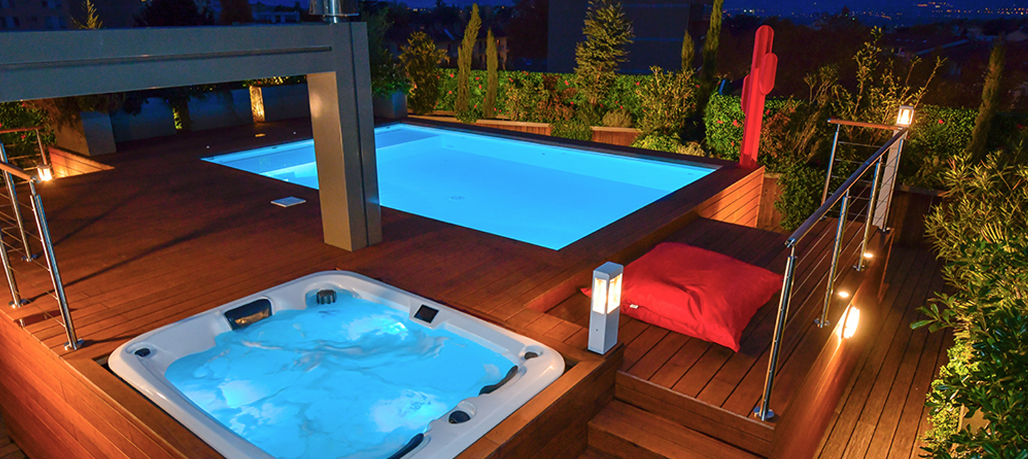 Piscine et spa privés en rooftop