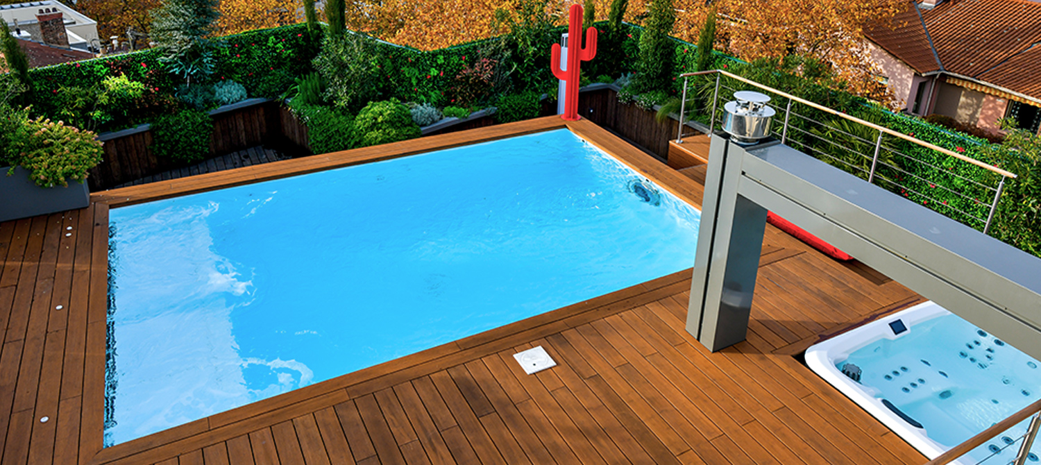 Piscine et spa privés en rooftop