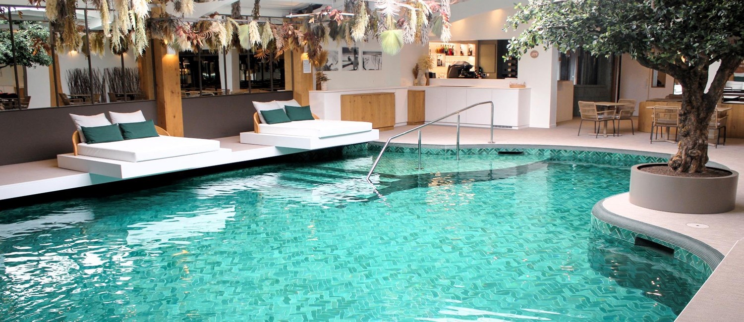Rénovation de la piscine intérieure de l’Atlantique Hôtel Spa