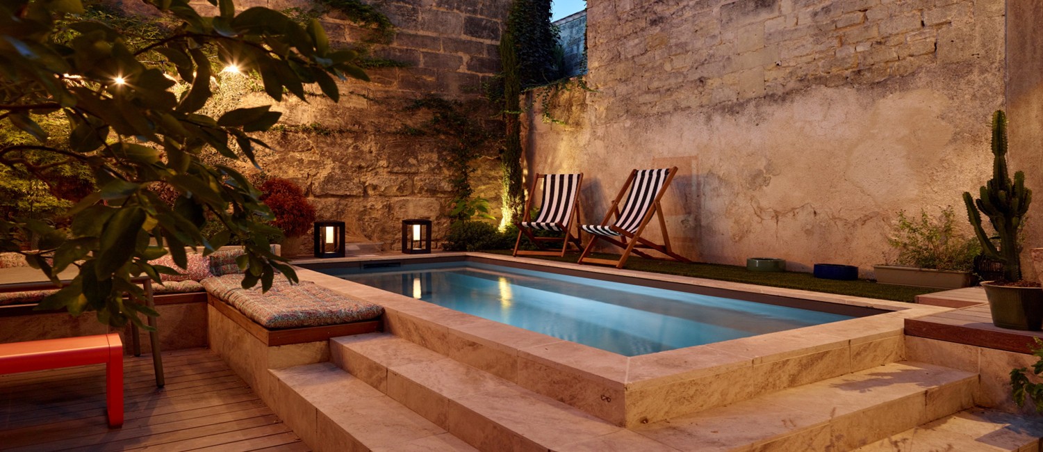 petite piscine esprit bohème en centre-ville de Bordeaux