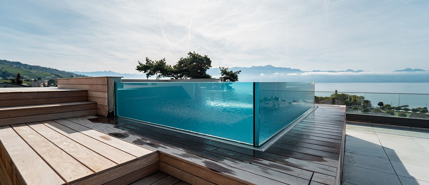 piscine inox et verre